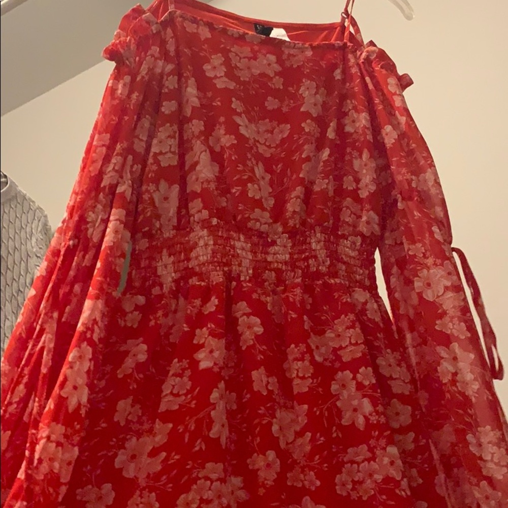 H&M red tie dress!!
